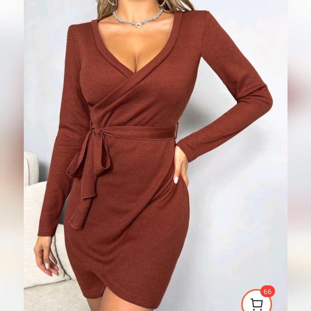 SHEIN belted dress